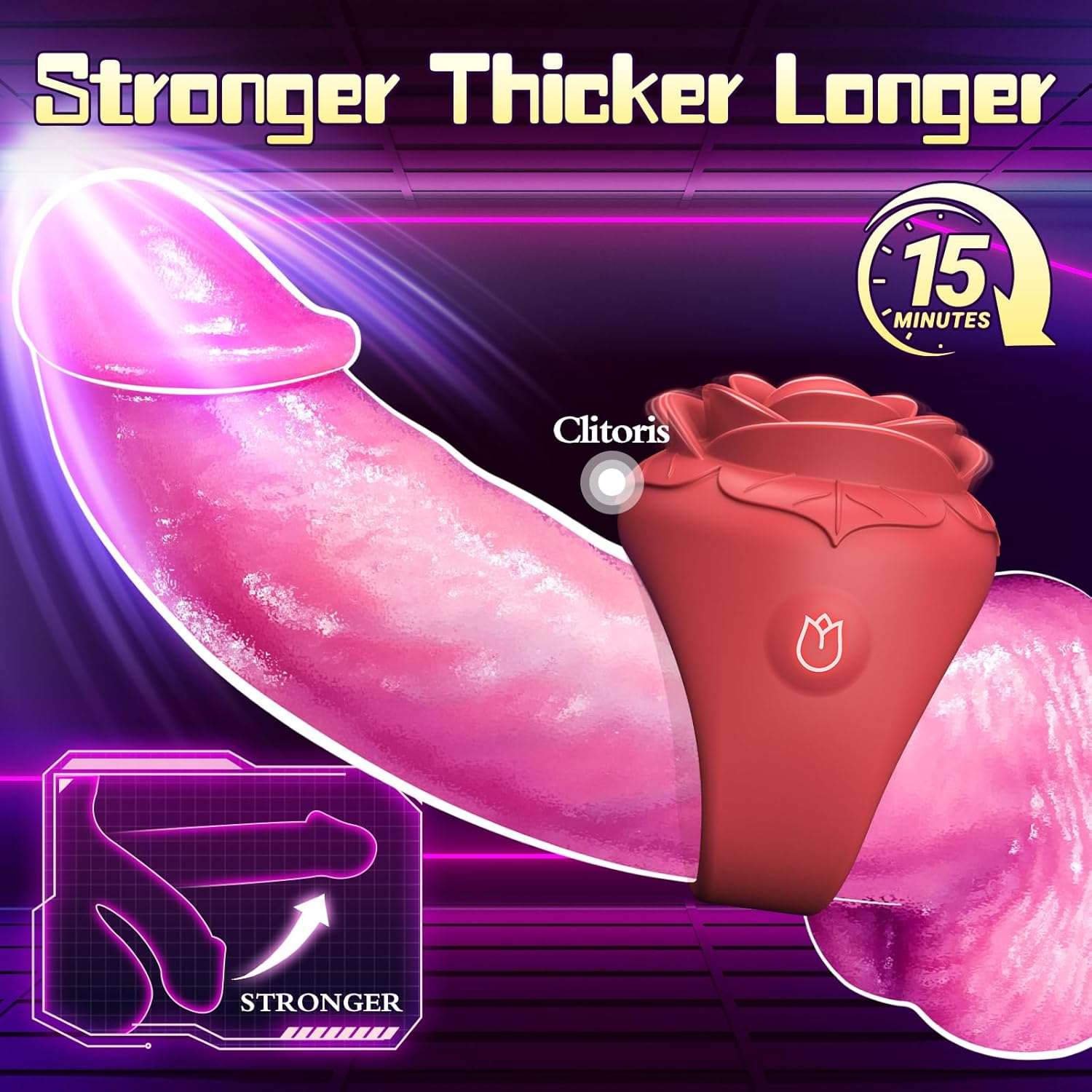 RoseRing Mini Penis & Clitoral Vibrator - SinfulX