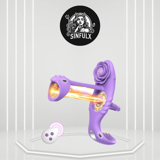 RoseWrap Vibrating Penis Ring for Couples - SinfulX