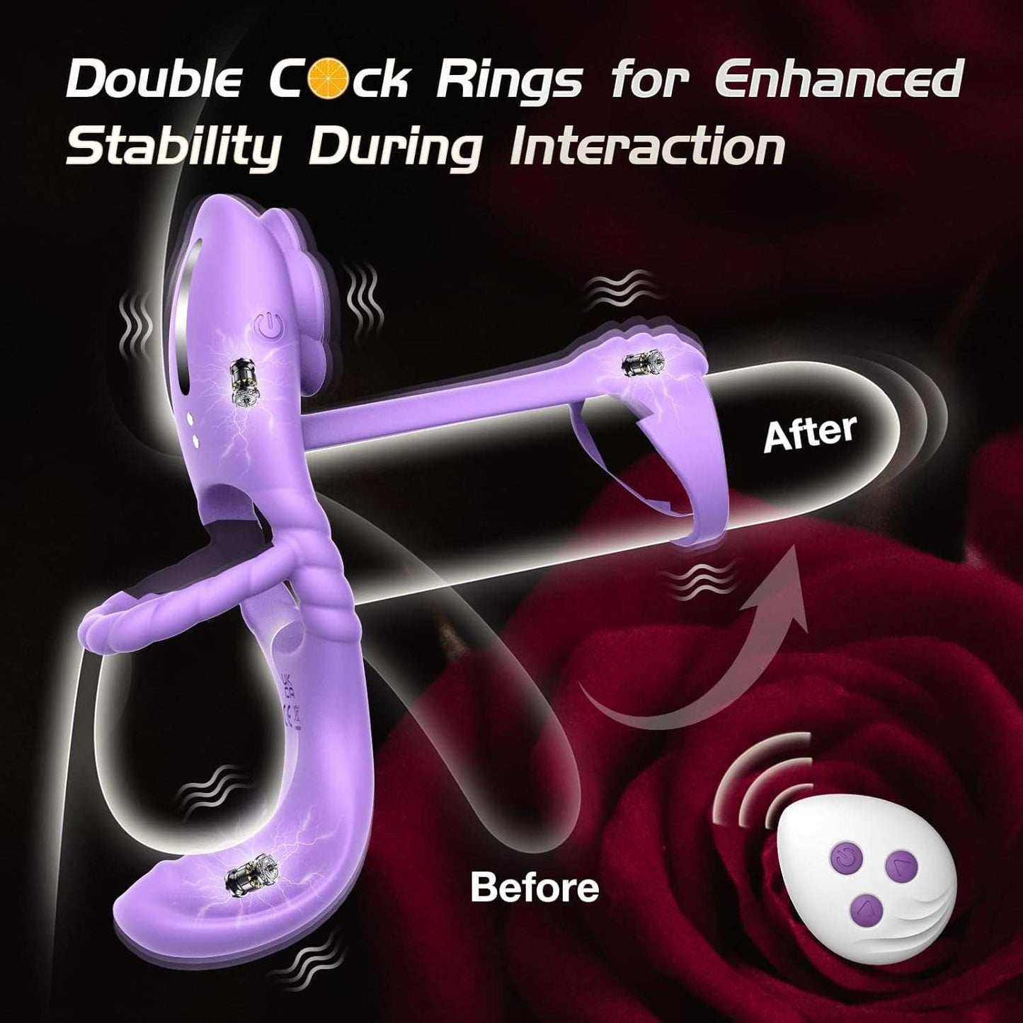 RoseWrap Vibrating Penis Ring for Couples - SinfulX