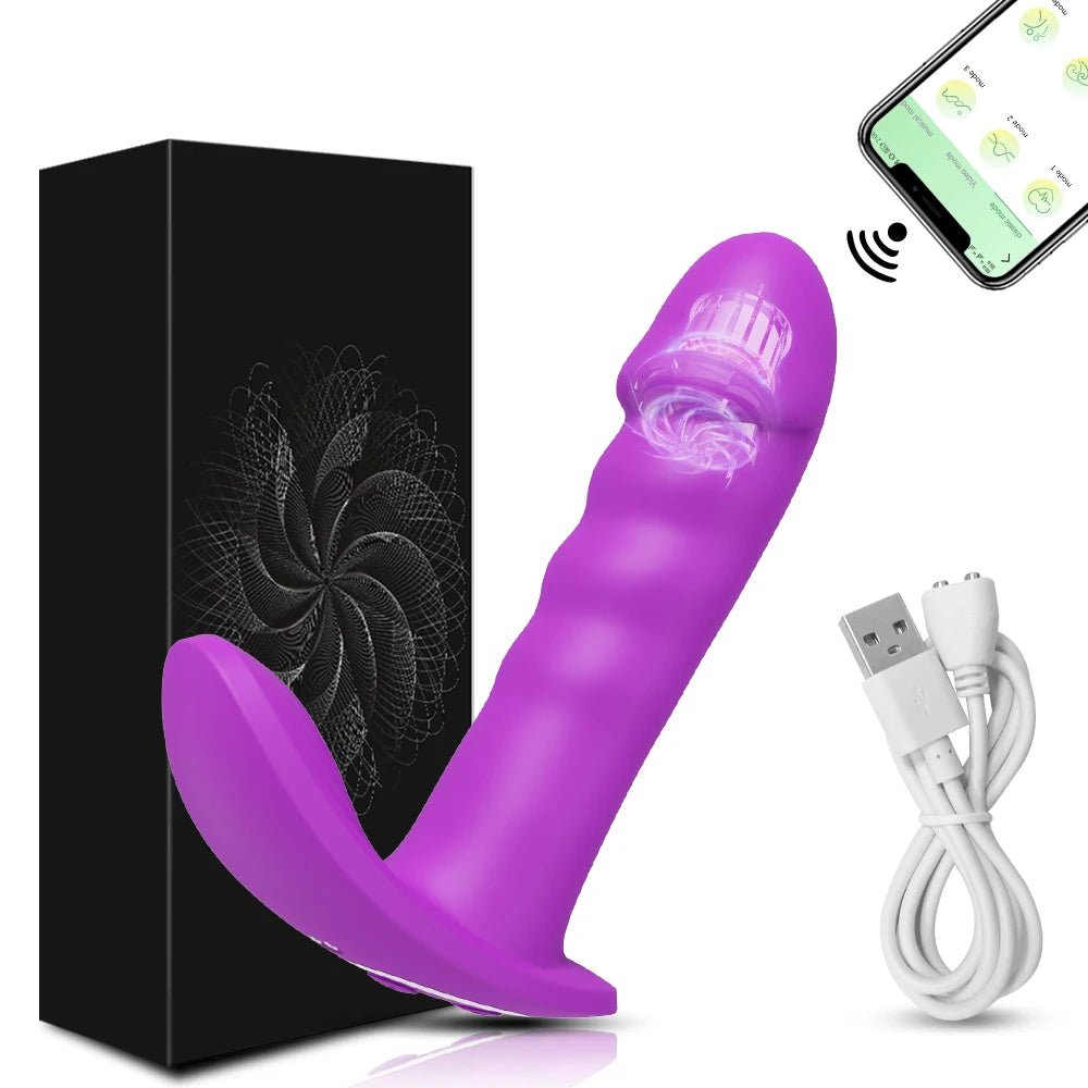 SyncThrust App Control Thrusting Rabbit Vibrator - SinfulX - Personal Care > Sexual Wellness > Rabbit Vibrator
