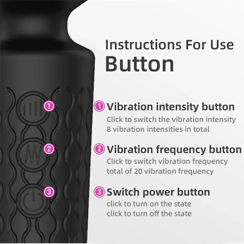 FlexiWave 20 Mode Wand Vibrator - SinfulX - Personal Care > Sexual Wellness > Wand Vibrator