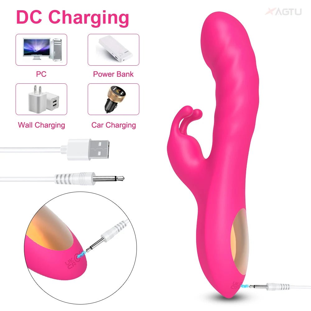 RoseThrust Royale Rabbit Thrusting Vibrator 10 Modes - SinfulX - Personal Care > Sexual Wellness > Rabbit Vibrator
