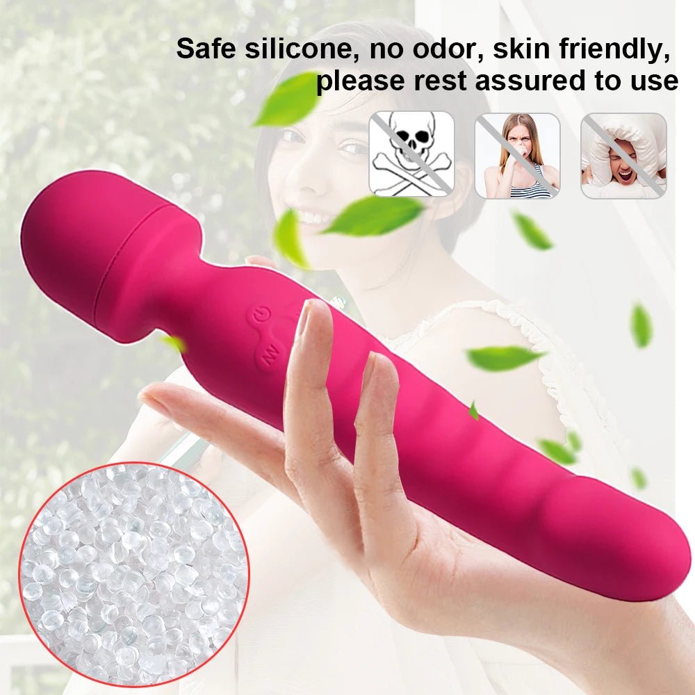 VeloraIgnite Heated Dual Head Wand Vibrator - SinfulX - Personal Care > Sexual Wellness > Wand Vibrator