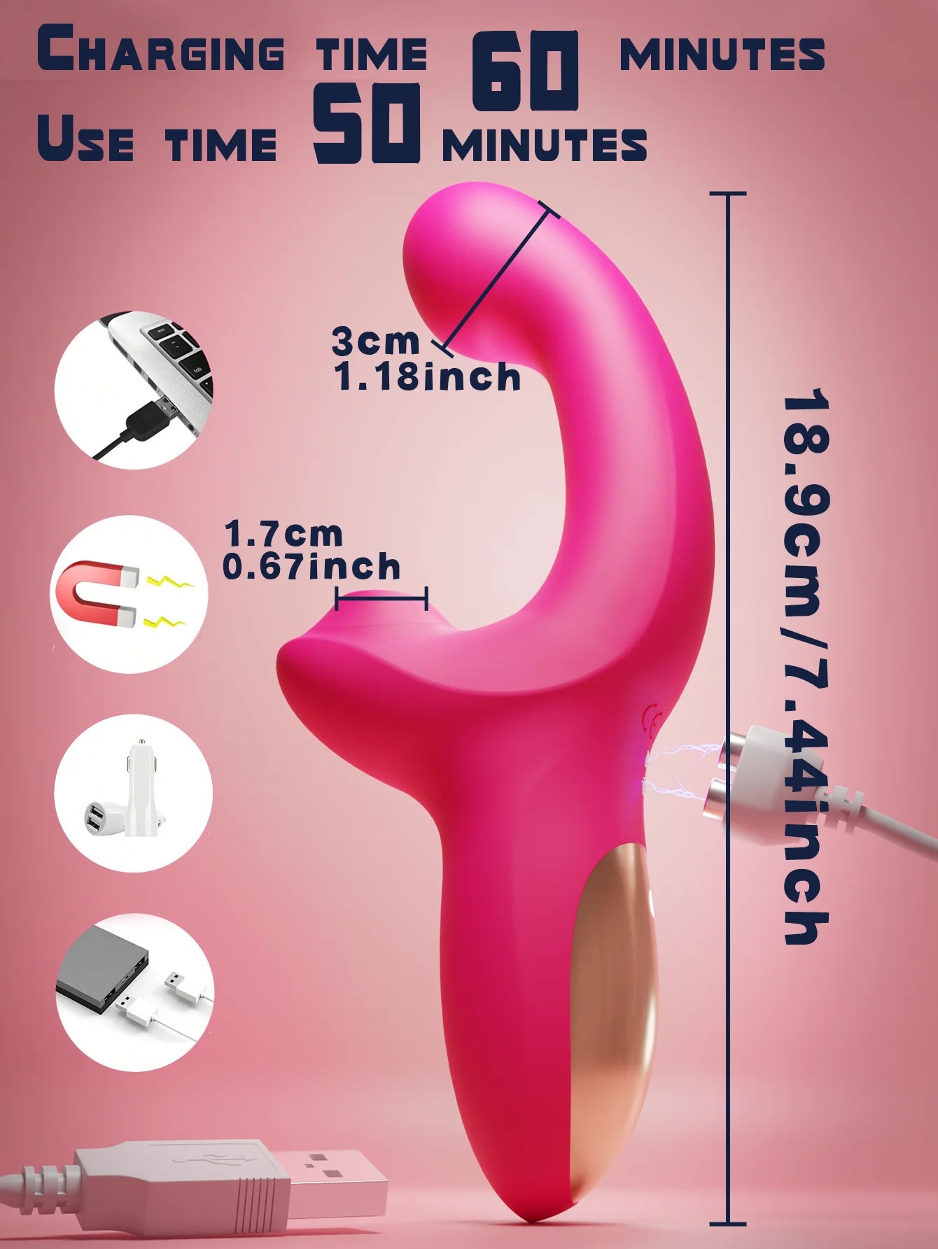 SuctionCurve Rabbit Suction Vibrator for Women - SinfulX - Personal Care > Sexual Wellness > Clitoral Suction Vibrator