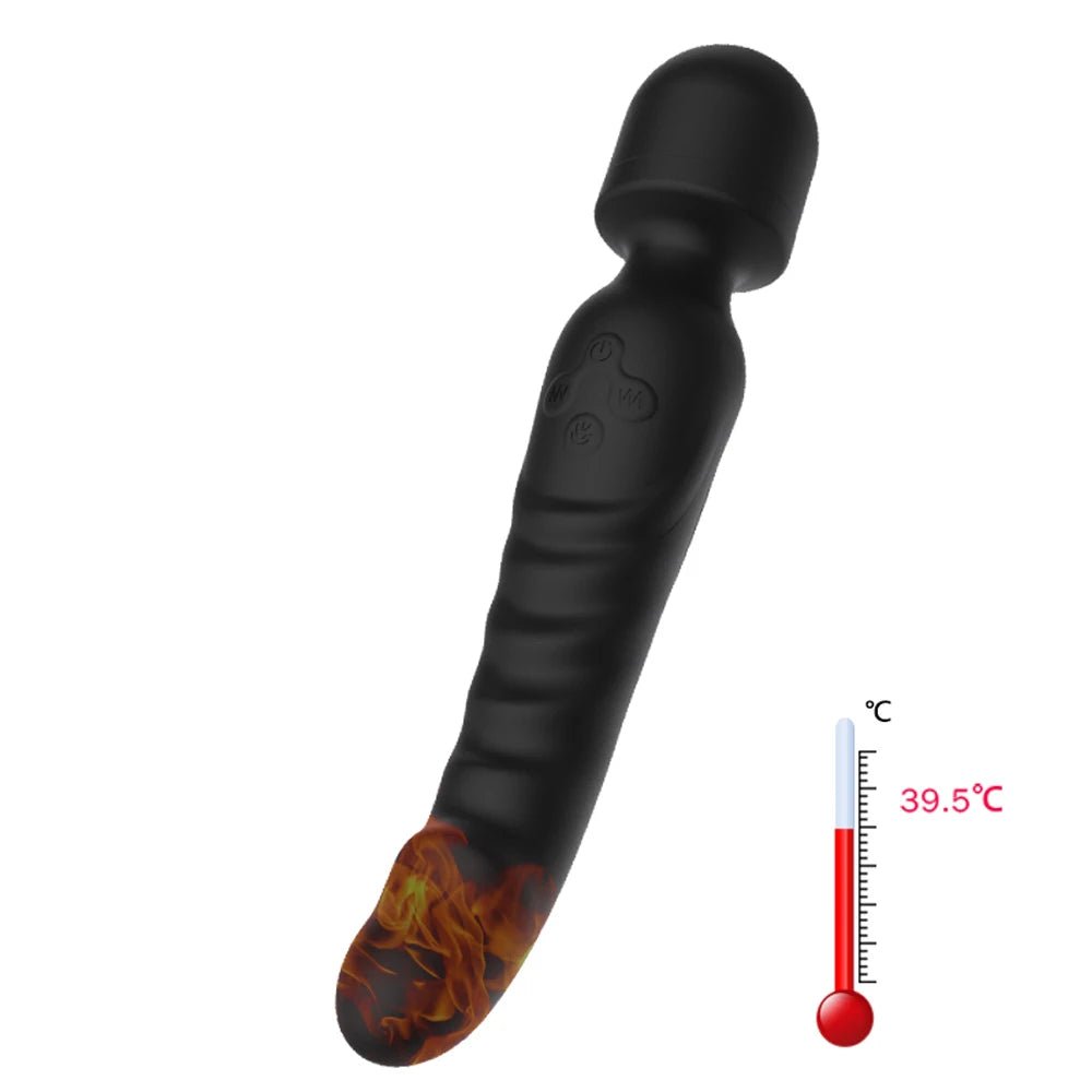 VeloraIgnite Heated Dual Head Wand Vibrator - SinfulX - Personal Care > Sexual Wellness > Wand Vibrator