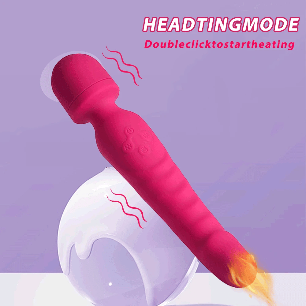 VeloraIgnite Heated Dual Head Wand Vibrator - SinfulX - Personal Care > Sexual Wellness > Wand Vibrator