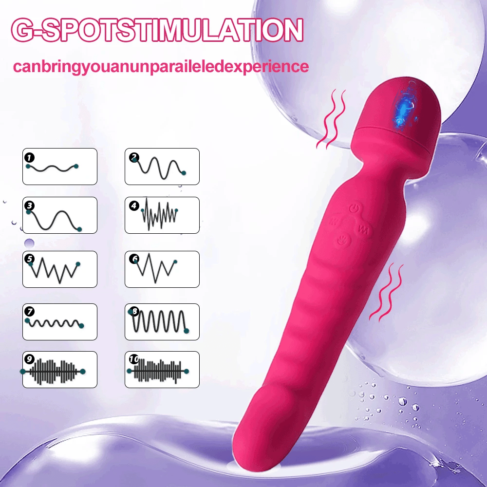 VeloraIgnite Heated Dual Head Wand Vibrator - SinfulX - Personal Care > Sexual Wellness > Wand Vibrator