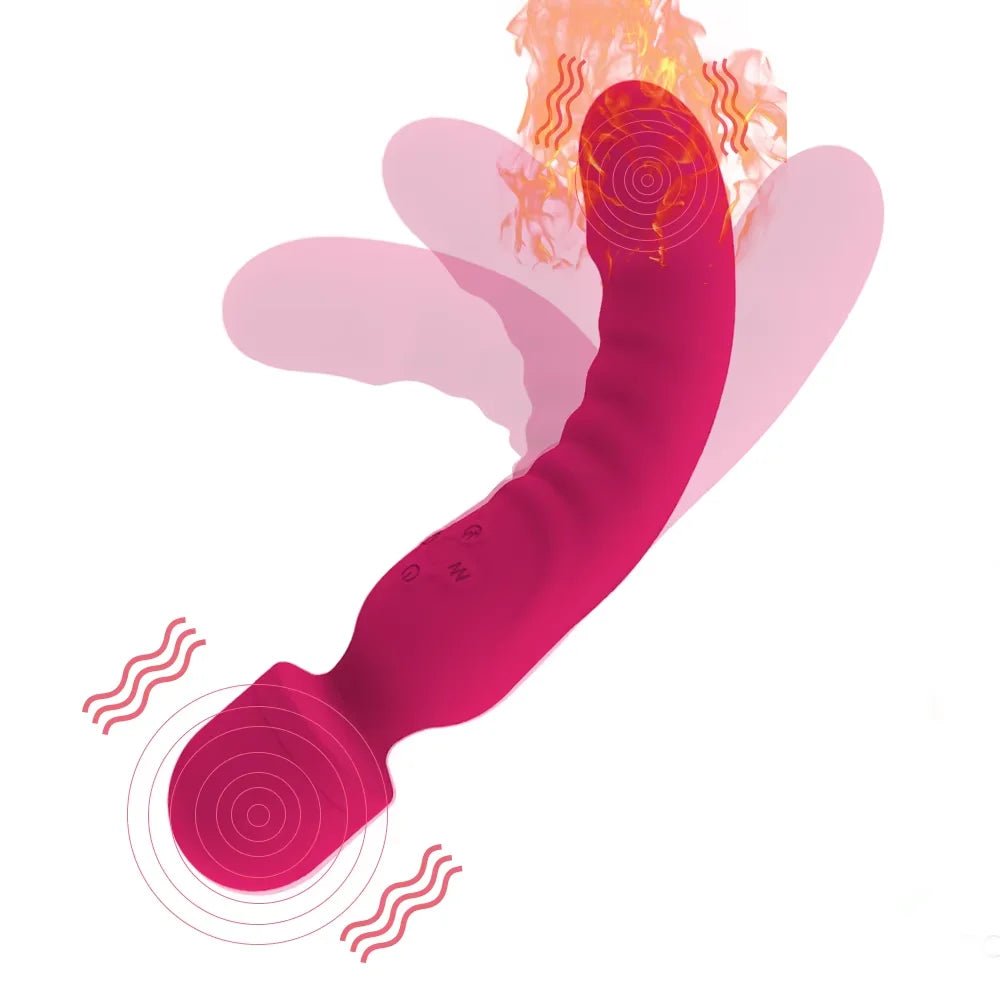 IgniteFlex Heated Dual Head Wand Vibrator - SinfulX - Personal Care > Sexual Wellness > Wand Vibrator