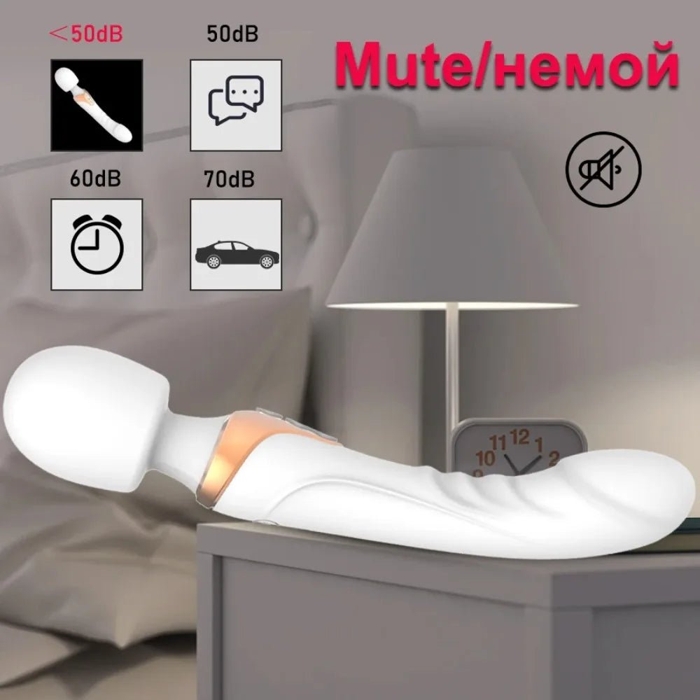FlexPulse 10 Mode Dual Head Wand Vibrator - SinfulX - Personal Care > Sexual Wellness > Wand Vibrator