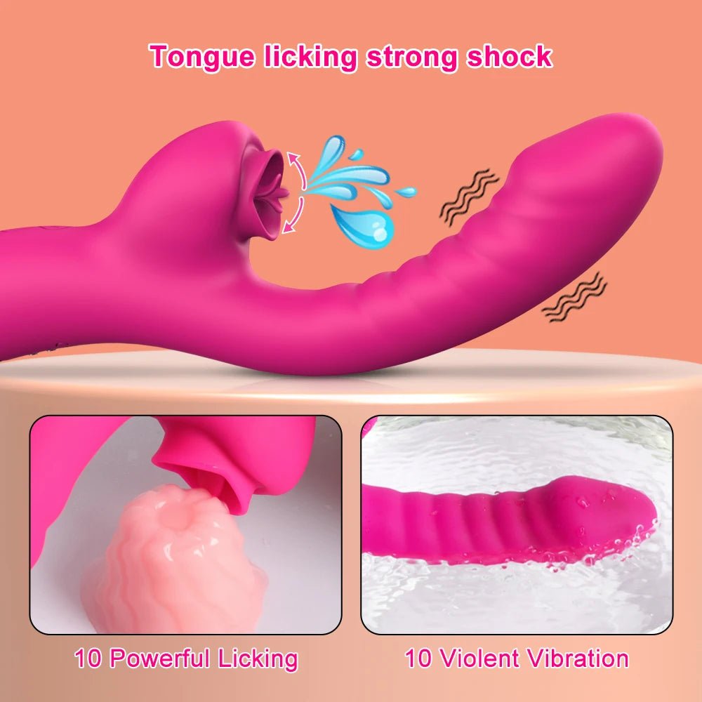 VelvetLick 20X Speed Tongue Licking Vibrator - SinfulX - Personal Care > Sexual Wellness > Clitoral Suction Vibrator