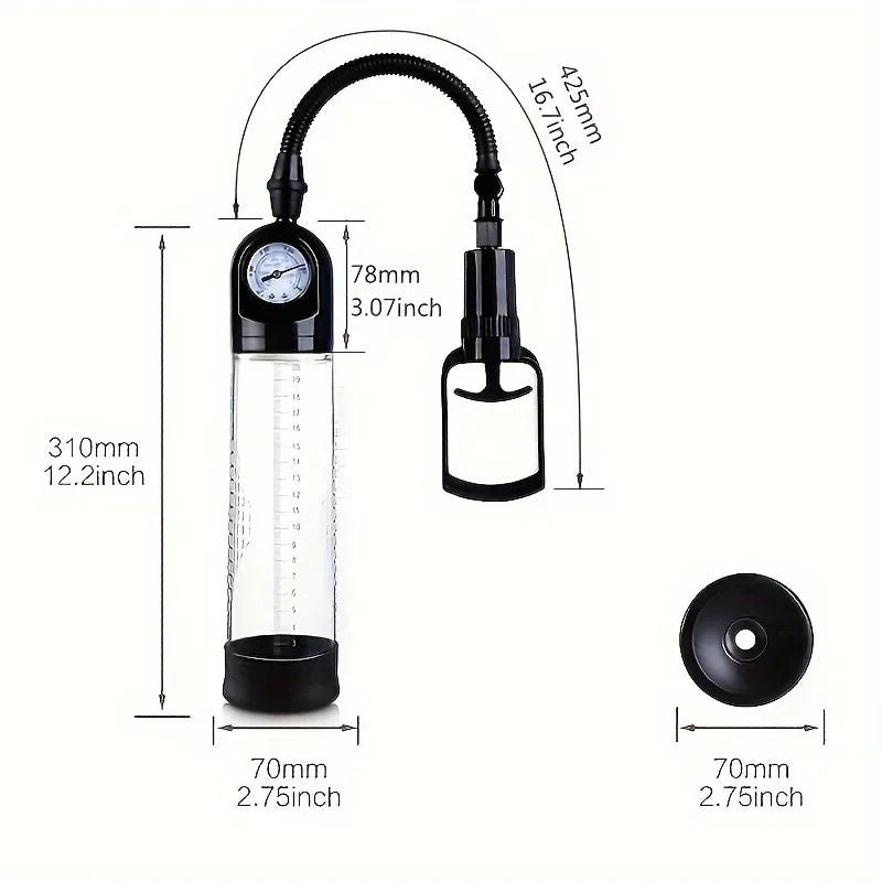 PowerVac Manual Penis Pump Pro - SinfulX - Personal Care > Sexual Wellness > Penis Pump