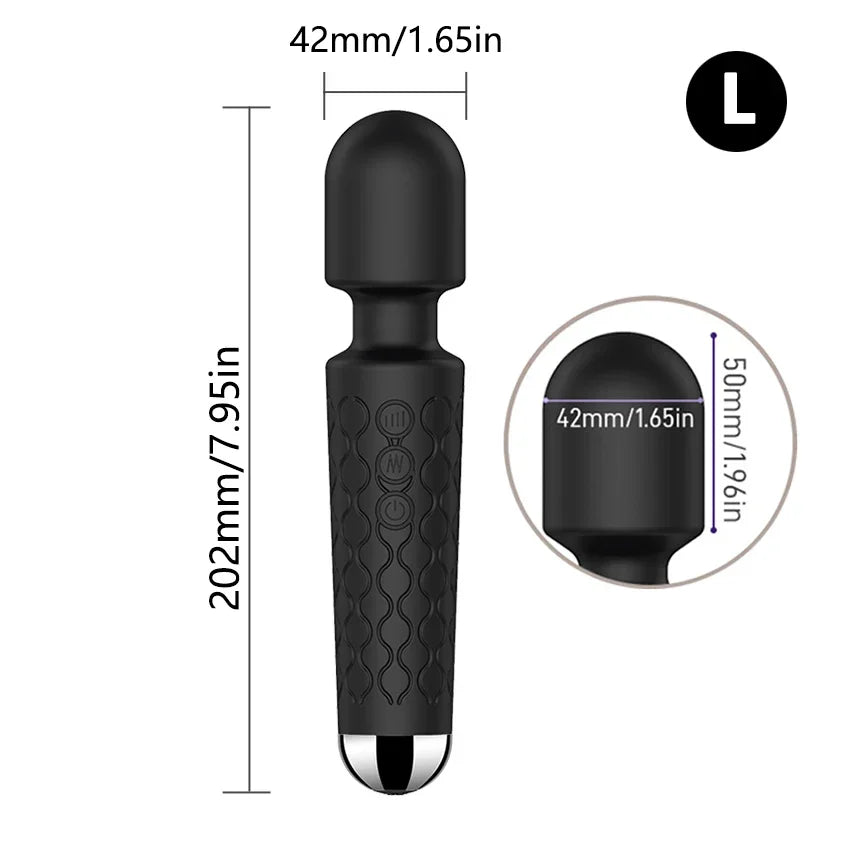 FlexiWave 20 Mode Wand Vibrator - SinfulX - Personal Care > Sexual Wellness > Wand Vibrator