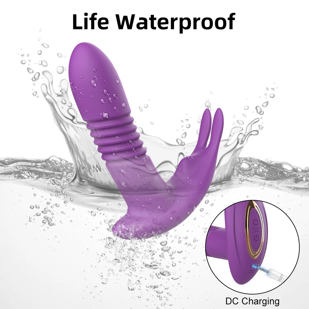 SyncThrust App Control Thrusting Rabbit Vibrator - SinfulX - Personal Care > Sexual Wellness > Rabbit Vibrator