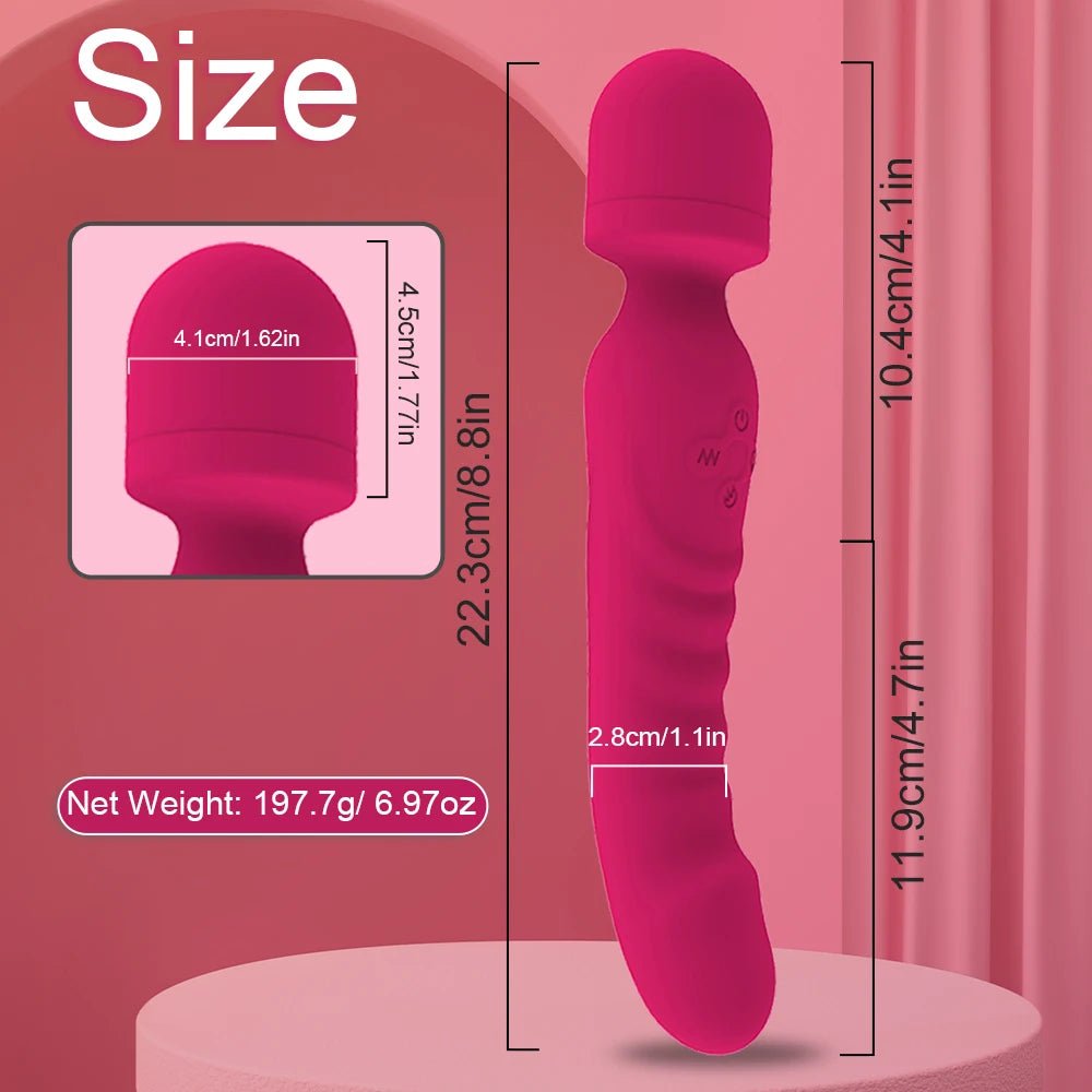 IgniteFlex Heated Dual Head Wand Vibrator - SinfulX - Personal Care > Sexual Wellness > Wand Vibrator