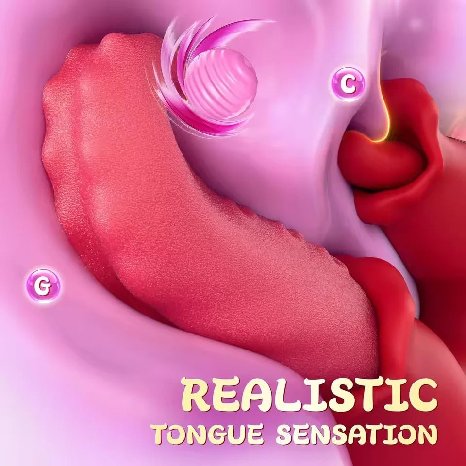 LuxeGlide Thrusting Tongue G - Spot Vibrator - SinfulX - Personal Care > Sexual Wellness > Tongue Vibrator