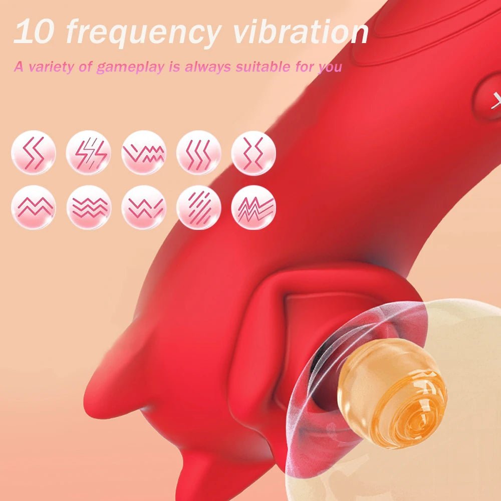 RosePulse Rose Suction Vibrator 10 Modes - SinfulX - Personal Care > Sexual Wellness > Clitoral Suction Vibrator