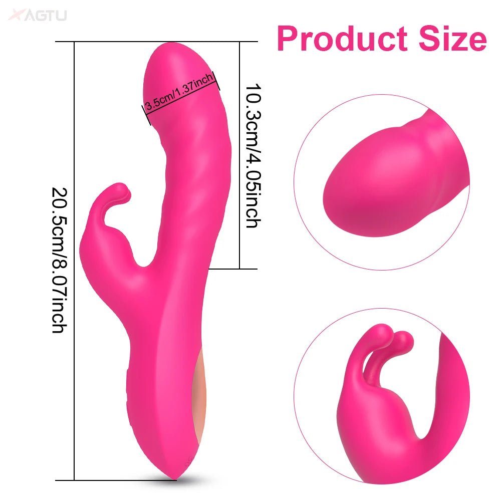 RoseThrust Royale Rabbit Thrusting Vibrator 10 Modes - SinfulX - Personal Care > Sexual Wellness > Rabbit Vibrator