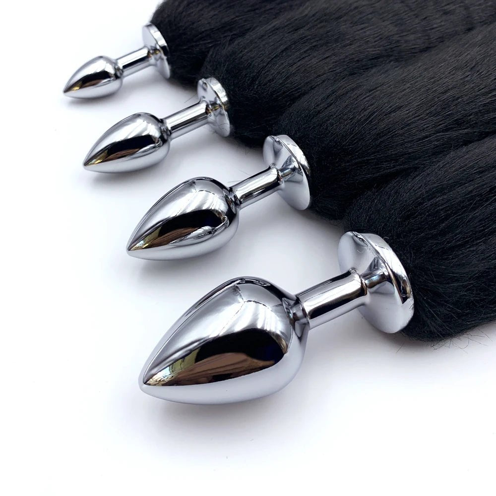FoxSteel Fox Tail Steel Butt Plug - SinfulX - Personal Care > Sexual Wellness > Butt Plug