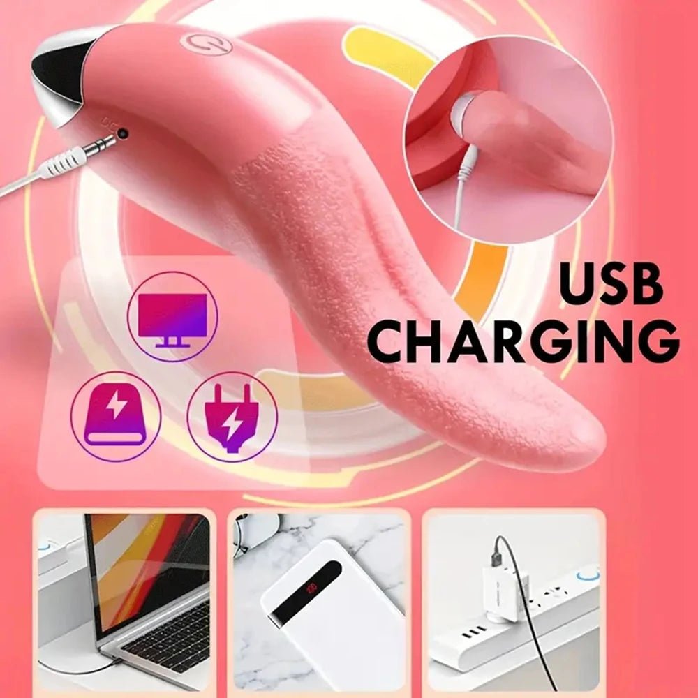 TongueRush Tongue Licking Clitoral Vibrator - SinfulX - Personal Care > Sexual Wellness > Tongue Vibrator
