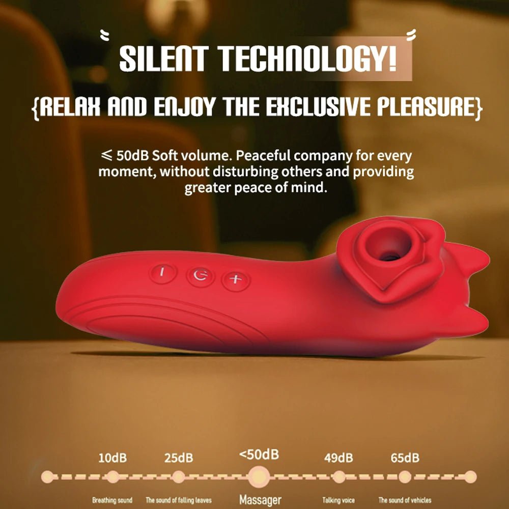 RosePulse Rose Suction Vibrator 10 Modes - SinfulX - Personal Care > Sexual Wellness > Clitoral Suction Vibrator