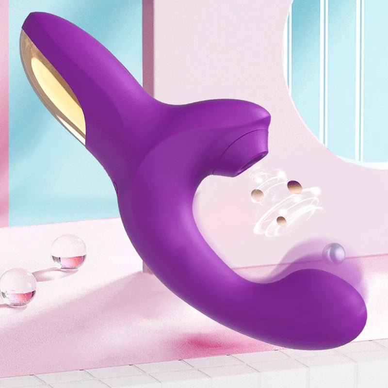 SuctionCurve Rabbit Suction Vibrator for Women - SinfulX - Personal Care > Sexual Wellness > Clitoral Suction Vibrator