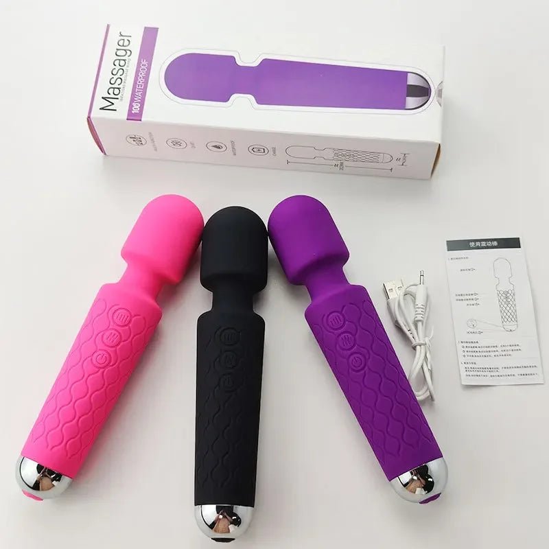 FlexiWave 20 Mode Wand Vibrator - SinfulX - Personal Care > Sexual Wellness > Wand Vibrator