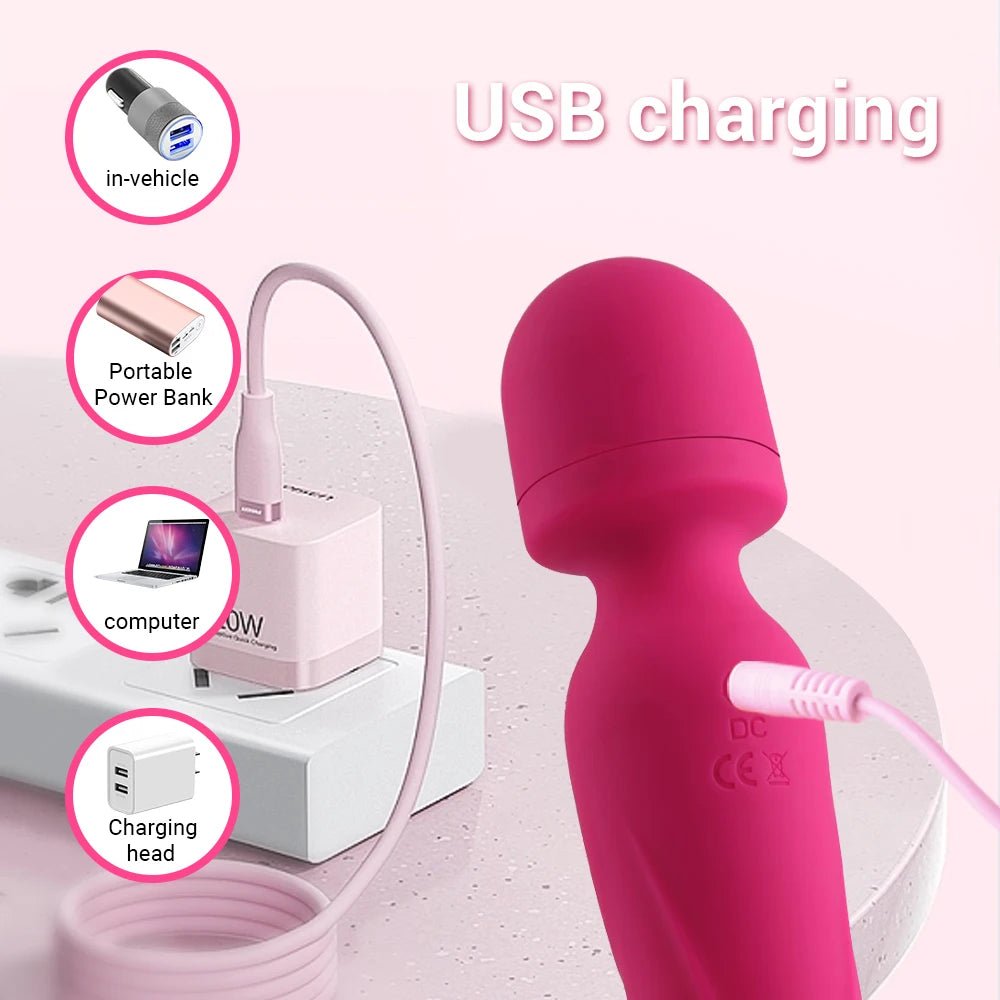 HeatFlex Heated Dual Head Wand Vibrator - SinfulX - Personal Care > Sexual Wellness > Wand Vibrator