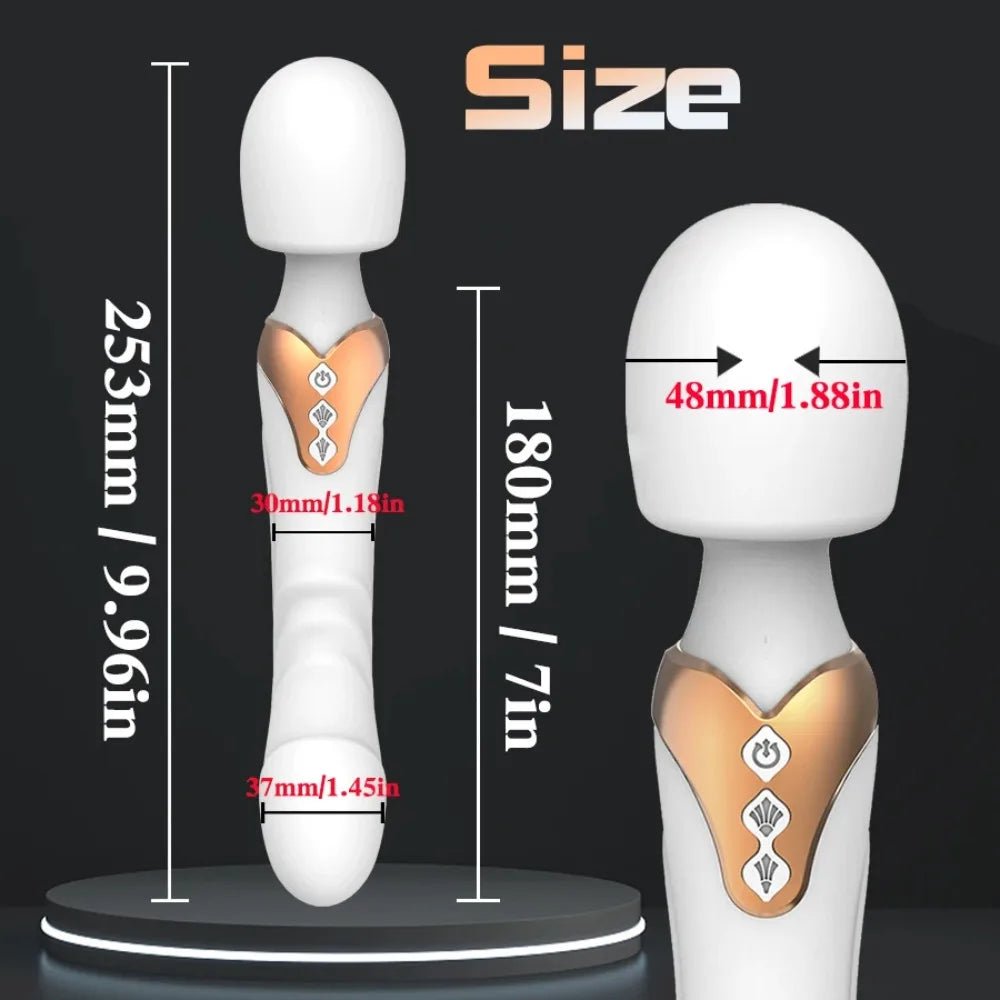 FlexPulse 10 Mode Dual Head Wand Vibrator - SinfulX - Personal Care > Sexual Wellness > Wand Vibrator