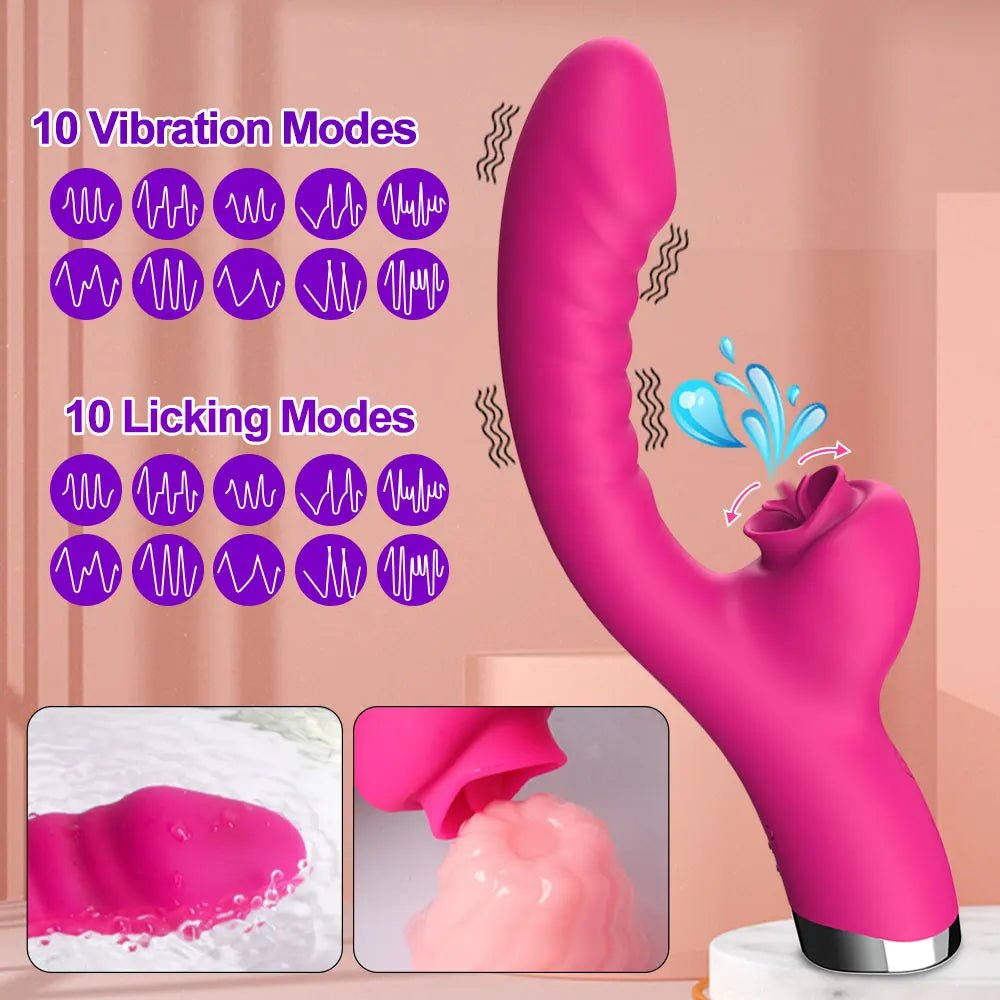 VelvetLick 20X Speed Tongue Licking Vibrator - SinfulX - Personal Care > Sexual Wellness > Clitoral Suction Vibrator