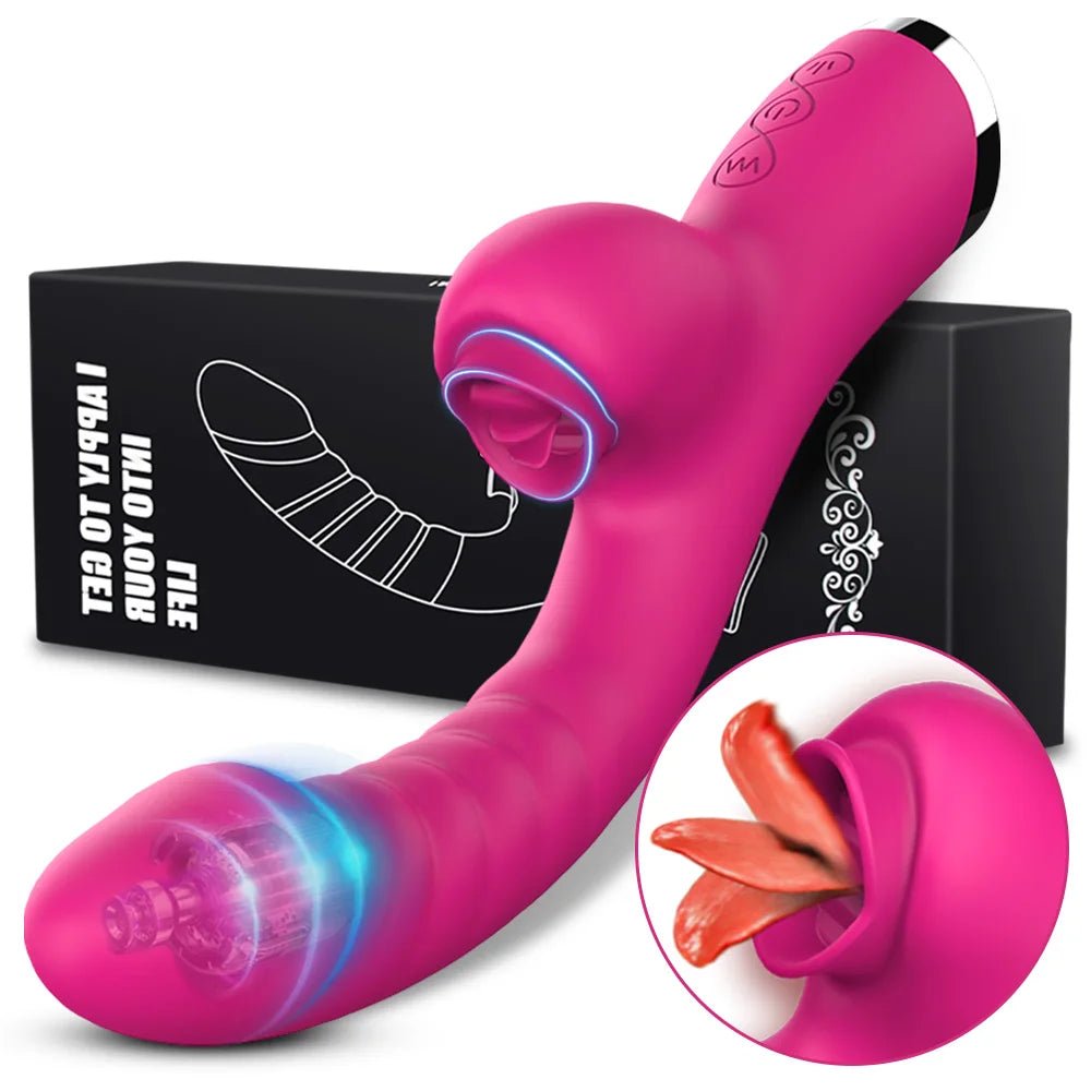 VelvetLick 20X Speed Tongue Licking Vibrator - SinfulX - Personal Care > Sexual Wellness > Clitoral Suction Vibrator