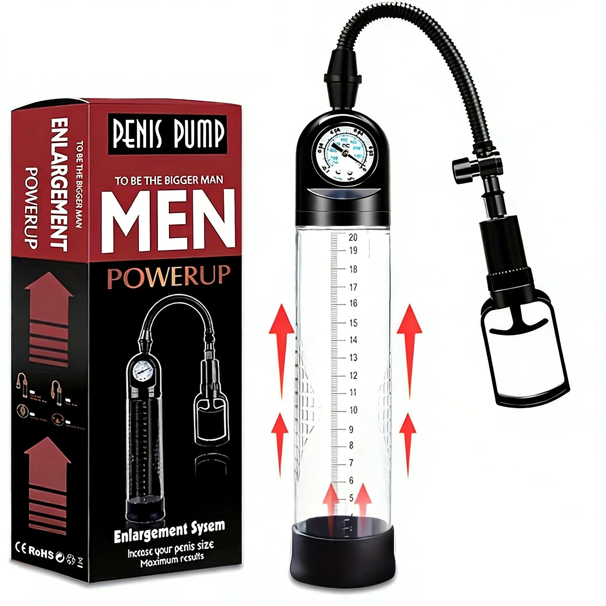 PowerVac Manual Penis Pump Pro - SinfulX - Personal Care > Sexual Wellness > Penis Pump