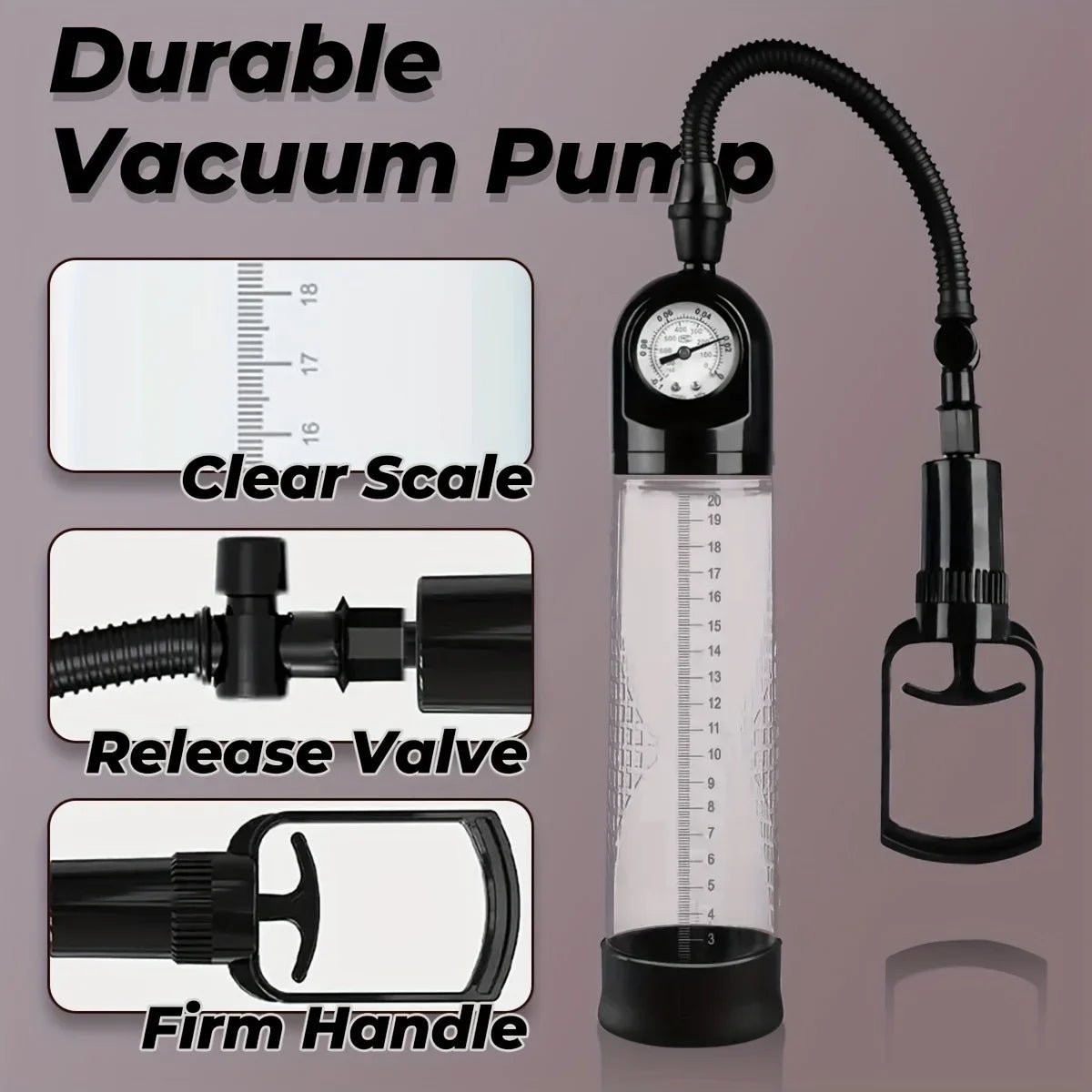PowerVac Manual Penis Pump Pro - SinfulX - Personal Care > Sexual Wellness > Penis Pump