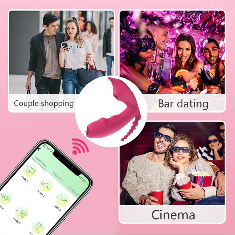 3 - in - 1 Bluetooth APP Controlled Dildo Vibrator with Heating & Vacuum Suction | Vagina, Clitoris Stimulator | Female Masturbator Sex Toy for Women - SinfulX - 