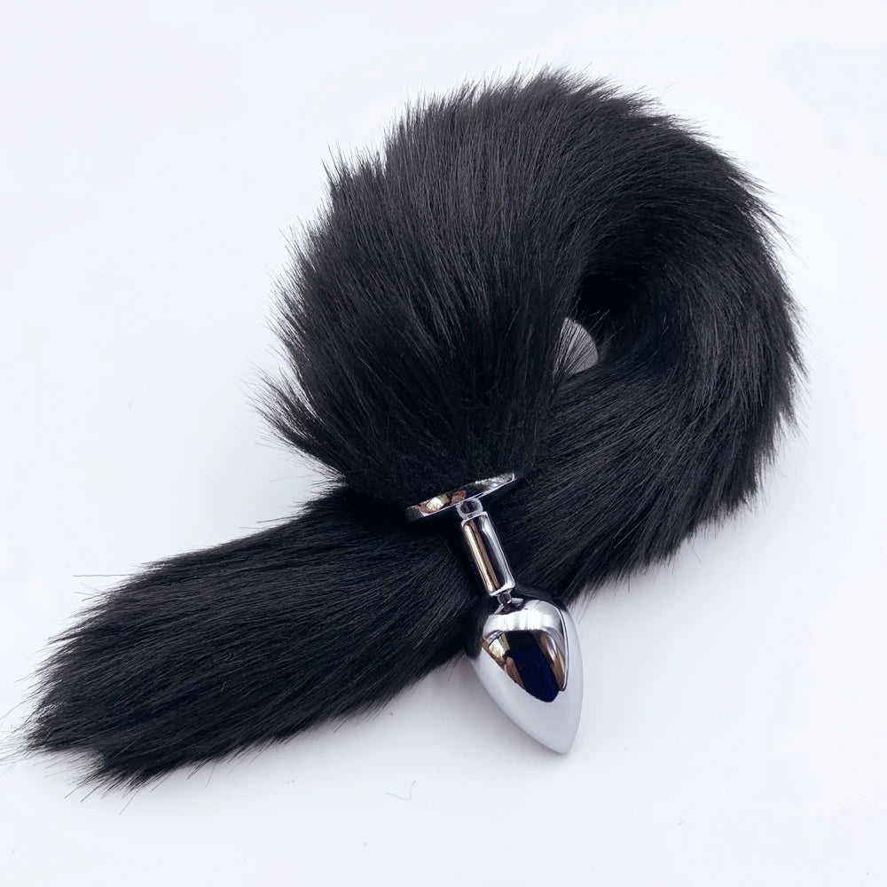 FoxSteel Fox Tail Steel Butt Plug - SinfulX - Personal Care > Sexual Wellness > Butt Plug