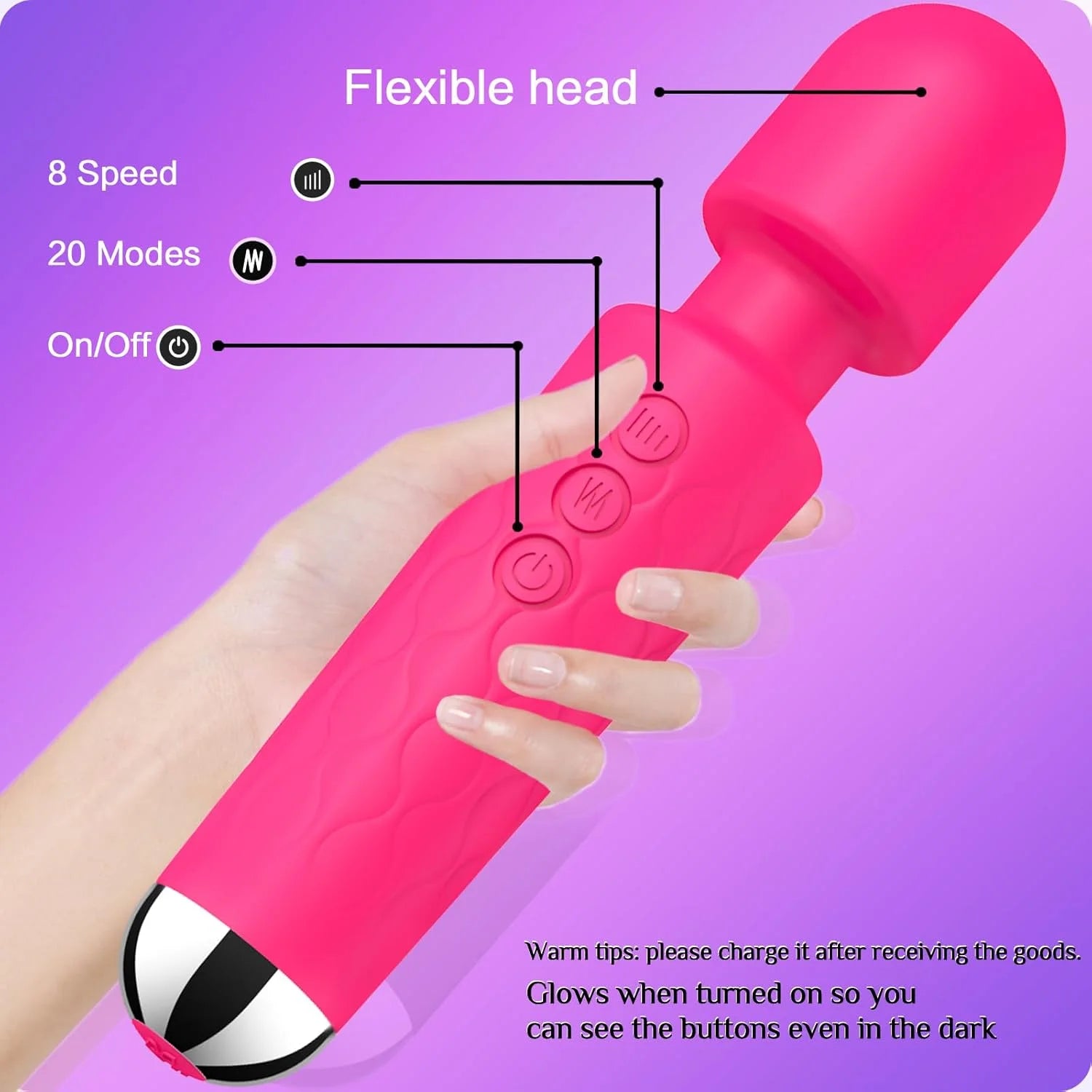 FlexWave 20 Mode G - Spot Wand Vibrator - SinfulX - Personal Care > Sexual Wellness > Wand Vibrator