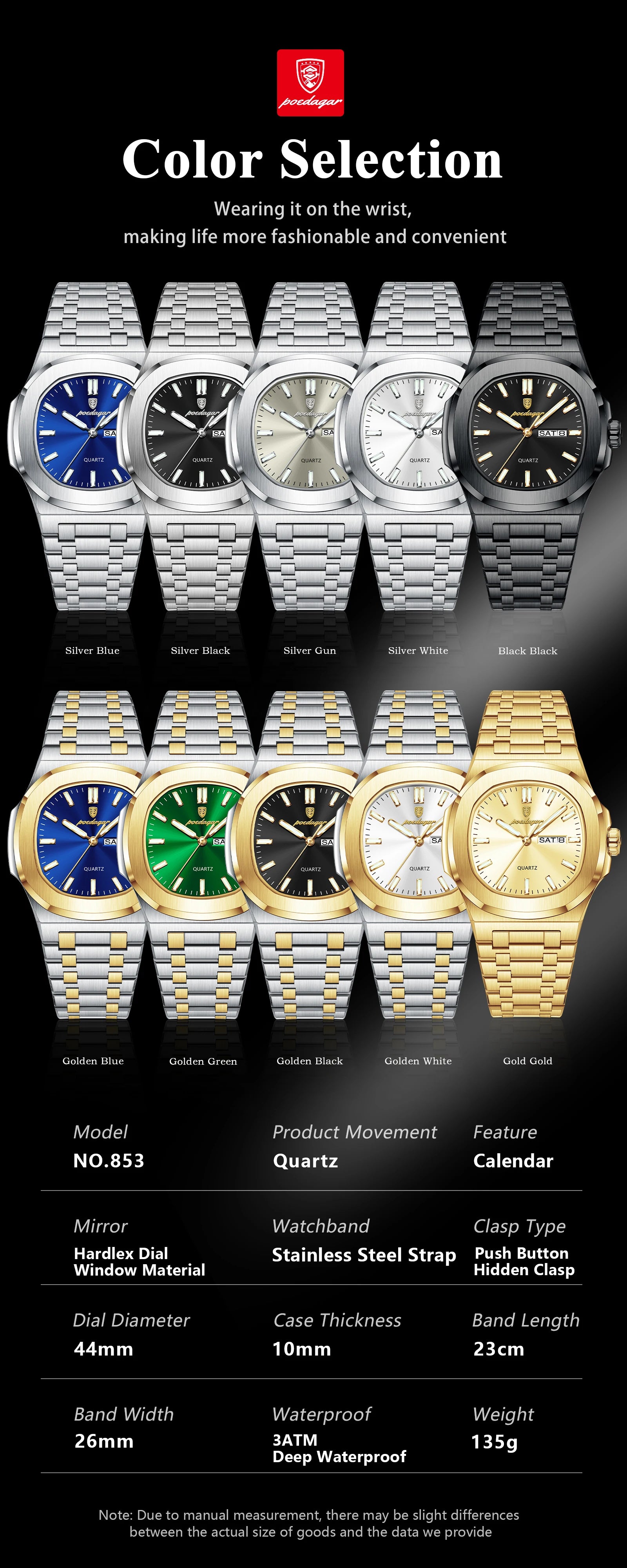 Men’s Luxury Square Watch - SinfulXMen's Watch
