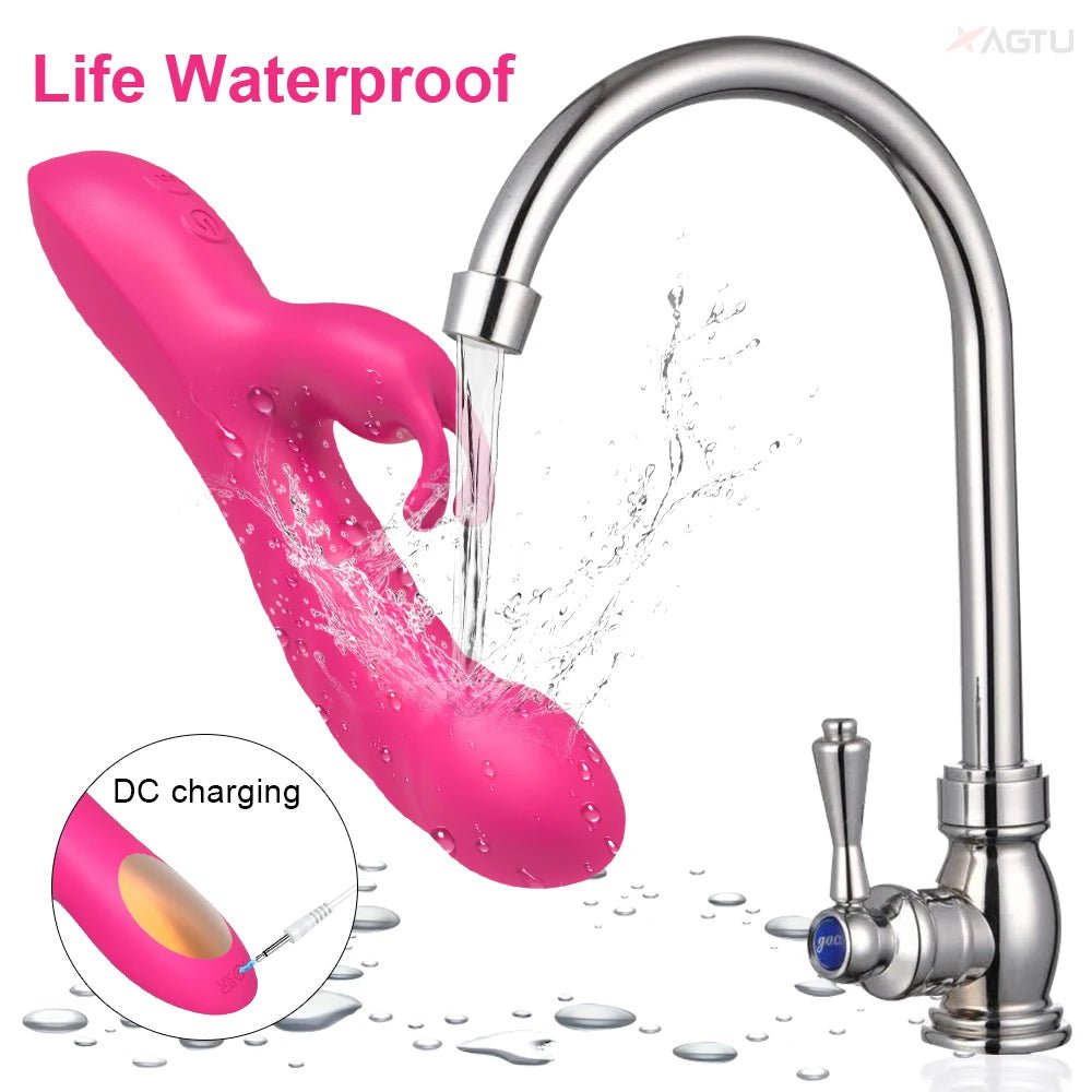 RoseThrust Royale Rabbit Thrusting Vibrator 10 Modes - SinfulX - Personal Care > Sexual Wellness > Rabbit Vibrator