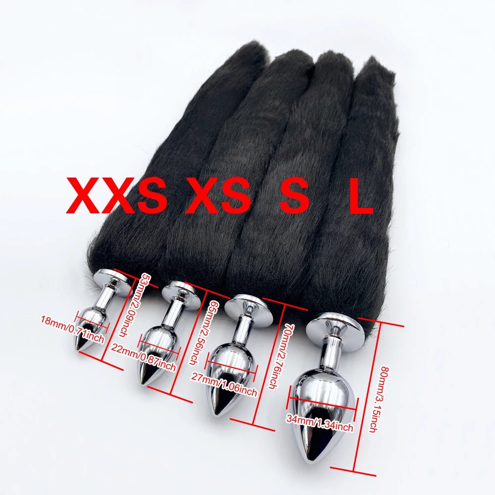 FoxSteel Fox Tail Steel Butt Plug - SinfulX - Personal Care > Sexual Wellness > Butt Plug