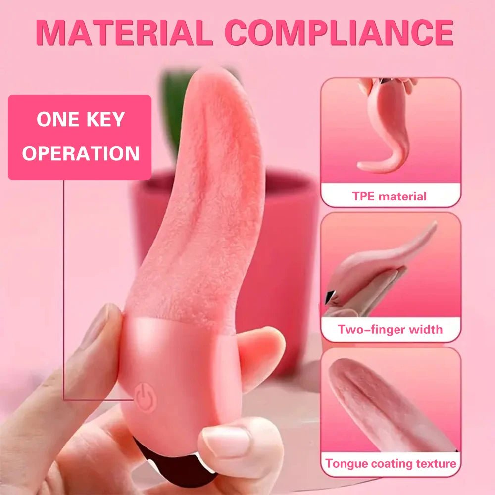 TongueRush Tongue Licking Clitoral Vibrator - SinfulX - Personal Care > Sexual Wellness > Tongue Vibrator