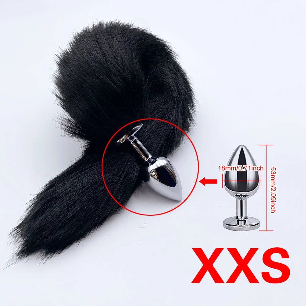 FoxSteel Fox Tail Steel Butt Plug - SinfulX - Personal Care > Sexual Wellness > Butt Plug