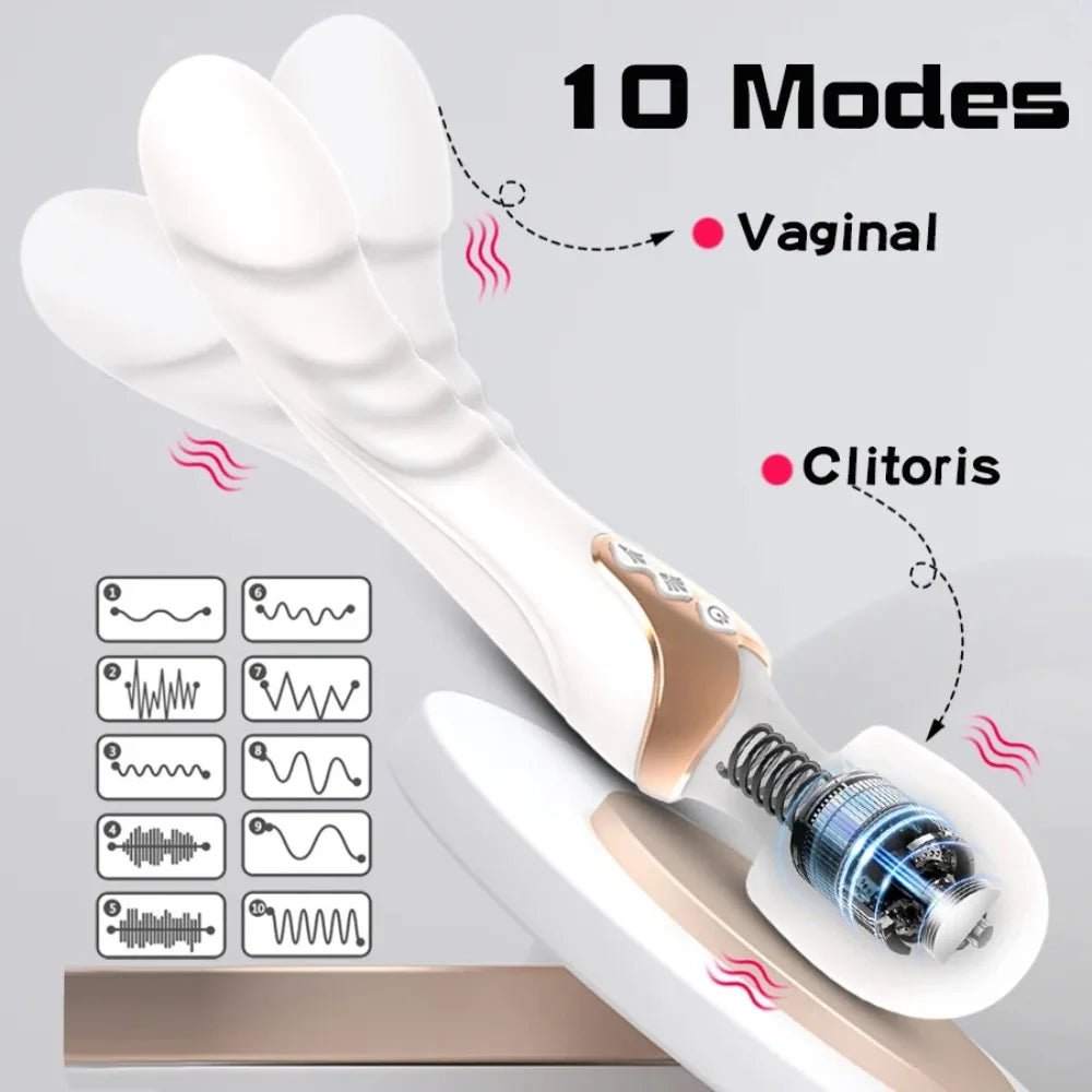 FlexPulse 10 Mode Dual Head Wand Vibrator - SinfulX - Personal Care > Sexual Wellness > Wand Vibrator