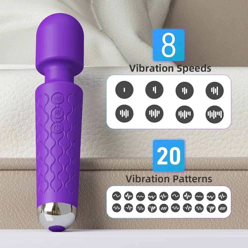 FlexiWave 20 Mode Wand Vibrator - SinfulX - Personal Care > Sexual Wellness > Wand Vibrator
