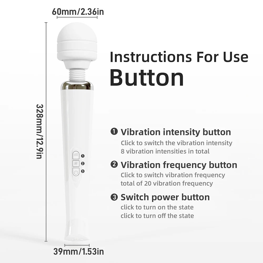 TitanWave 20 Mode Wand Vibrator - SinfulX - Personal Care > Sexual Wellness > Wand Vibrator