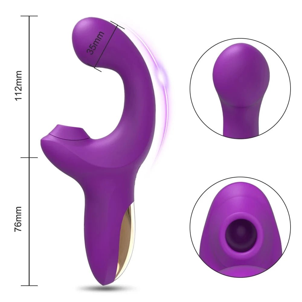 SuctionCurve Rabbit Suction Vibrator for Women - SinfulX - Personal Care > Sexual Wellness > Clitoral Suction Vibrator