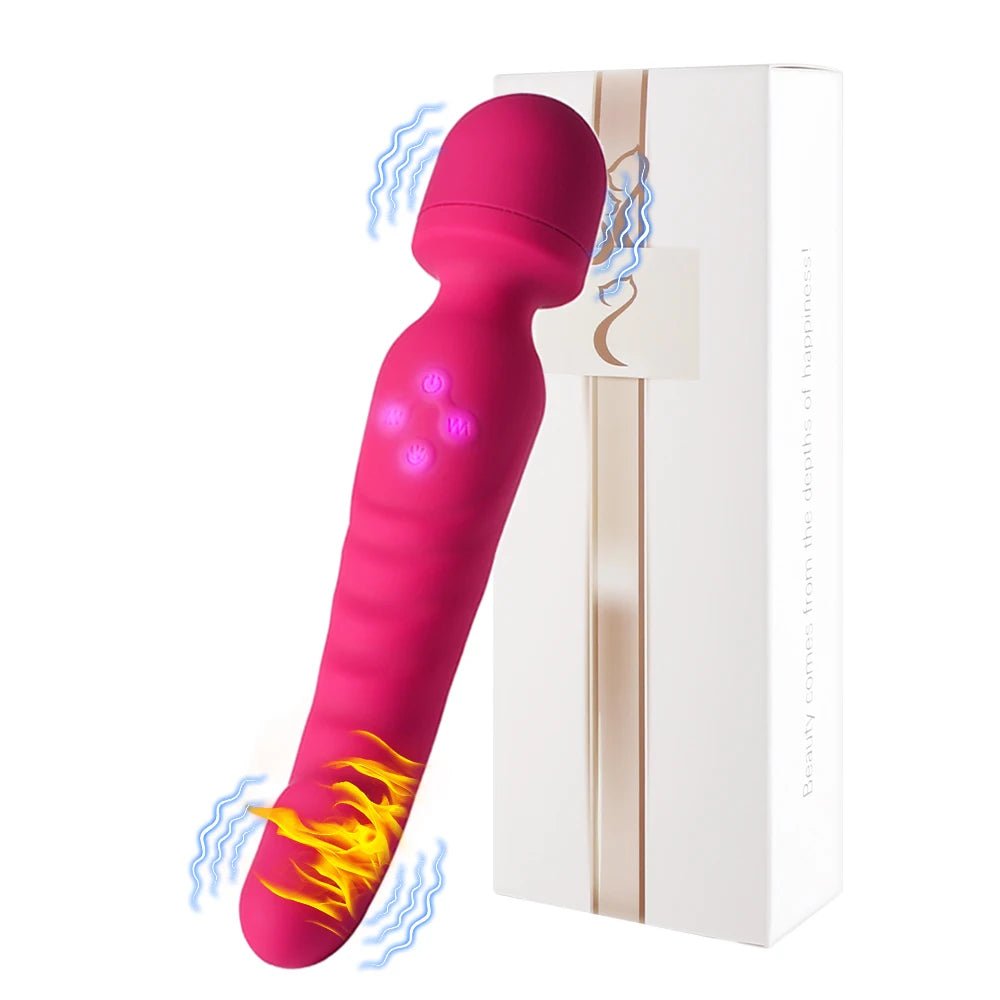 VeloraIgnite Heated Dual Head Wand Vibrator - SinfulX - Personal Care > Sexual Wellness > Wand Vibrator