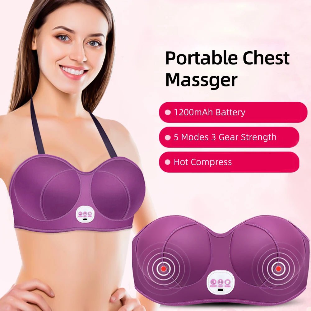 LunaLift Heated Breast Massager Bra - SinfulX - Personal Care > Sexual Wellness > Breast Massager