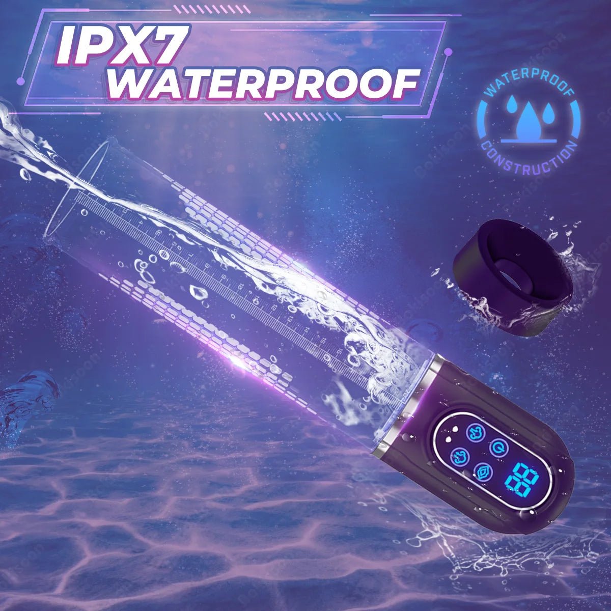 HydroForce IPX7 Waterproof Electric Penis Pump - SinfulX - Personal Care > Sexual Wellness > Penis Pump