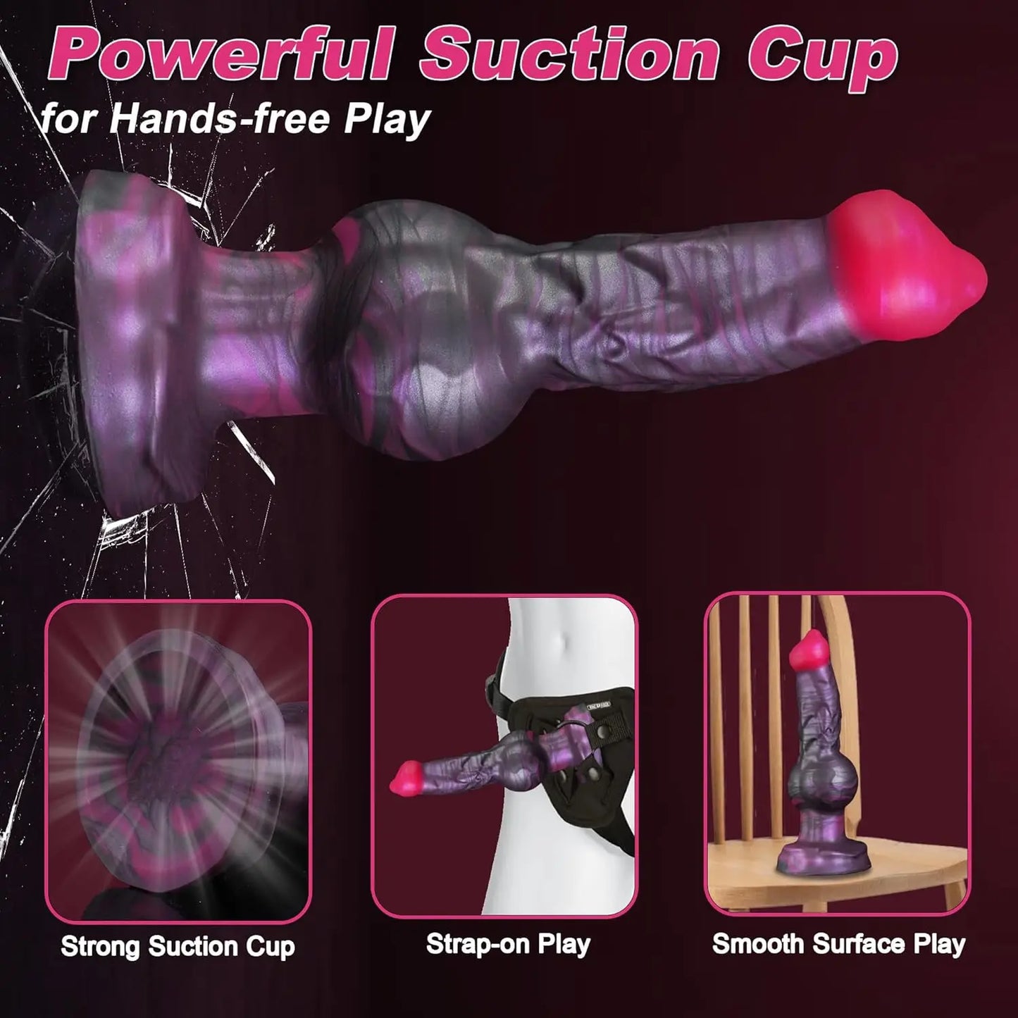 KnotFetish Dog Knot Silicone Dildo Plug - SinfulX - Personal Care > Sexual Wellness > Dildo