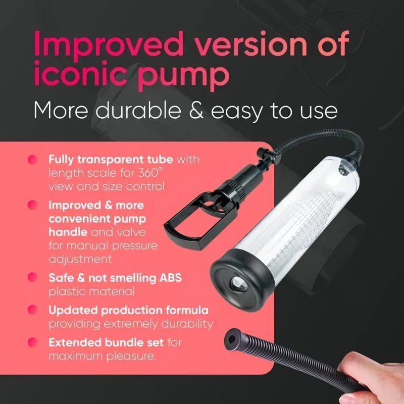 PowerVac Manual Penis Pump Pro - SinfulX - Personal Care > Sexual Wellness > Penis Pump