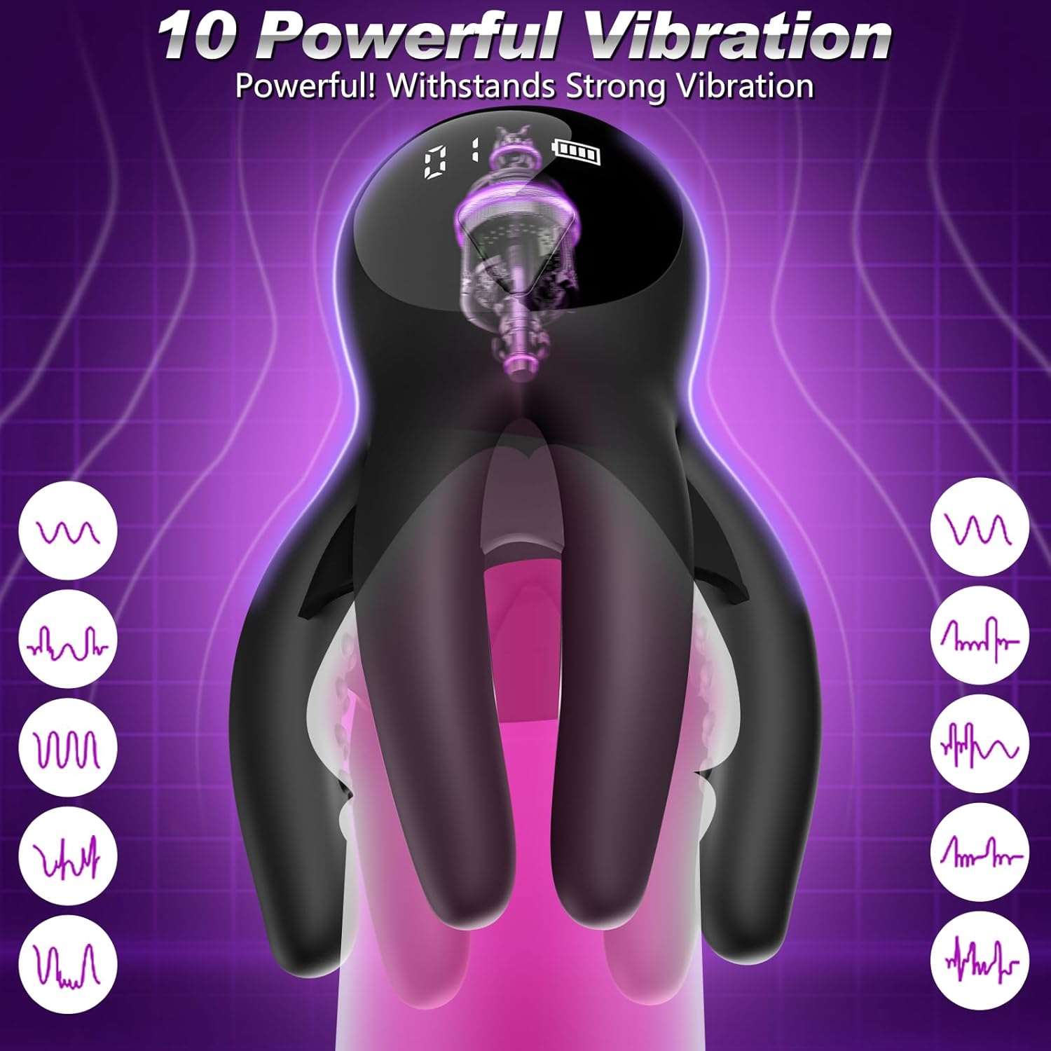 SecretGrip APP Control Training Vibrations Penis Stroker - SinfulX